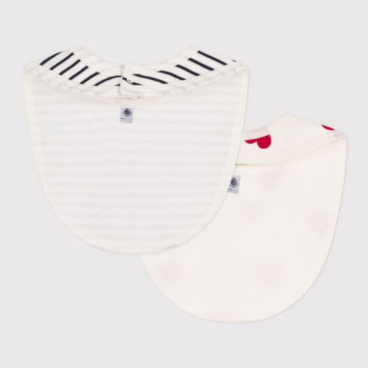 CONFEZIONE DA 2 BAVAGLINI IN COTONE PER NEONATI A09S9 03 PETIT BATEAU 