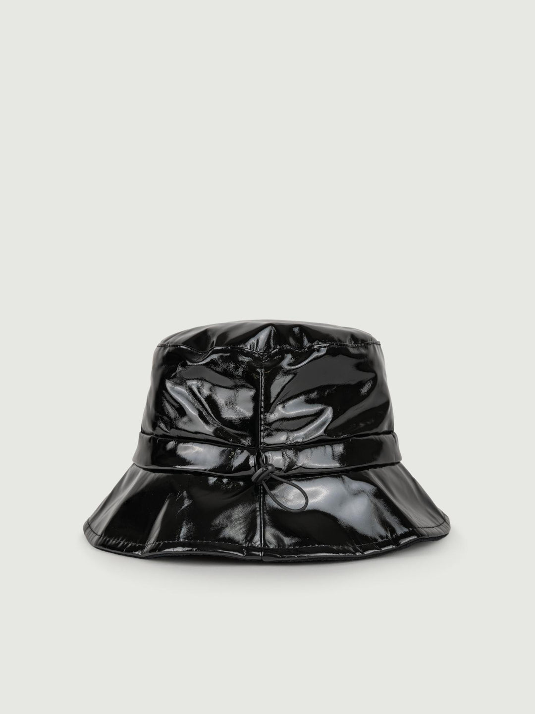 CAPPELLO BUKET DA PIOGGIA <BR/>IN VERNICE NERO CP3919 NERO ANDREA MORANDO 