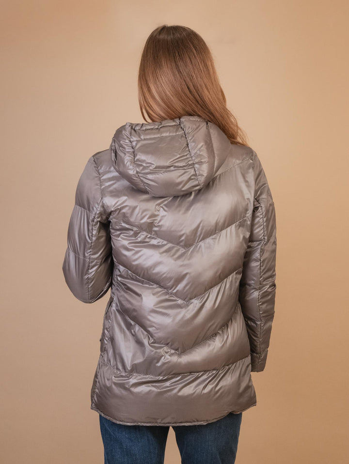 GIUBBOTTO STRUTTURATO IN CAMOSCIO  CON PIUMINO IN ECO-PIUMA FANGO LINR 18 JACK LEATHER 
