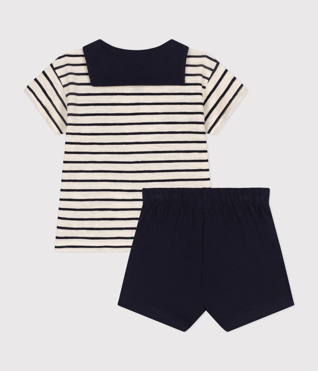 SET BEBÈ T-SHIRT E PANTALONCINI IN JERSEY BLU A09X0 01 PETIT BATEAU 