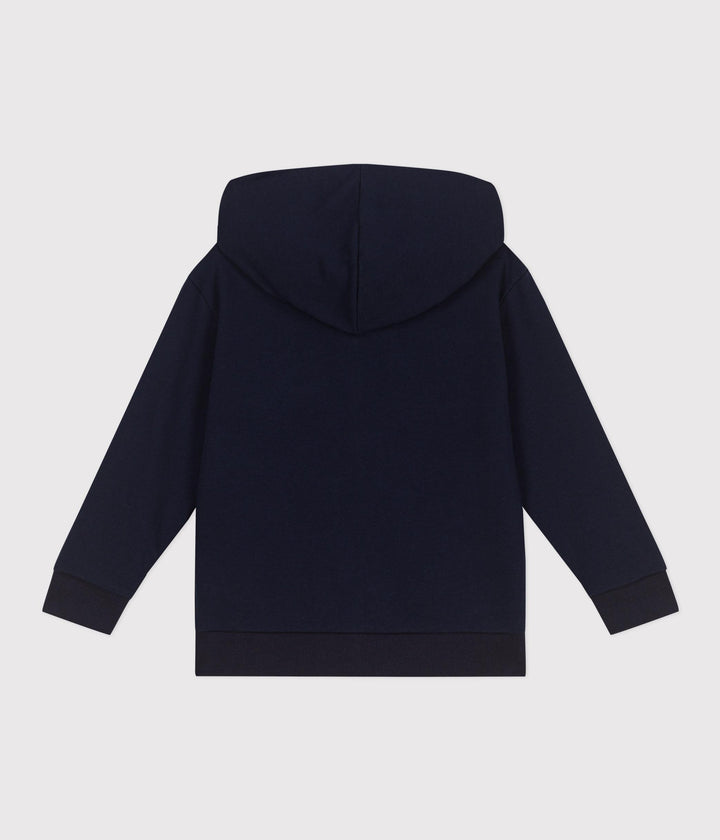Felpa con cappuccio e cerniera in cotone tinta unita bambino A0CZC 03 PETIT BATEAU 