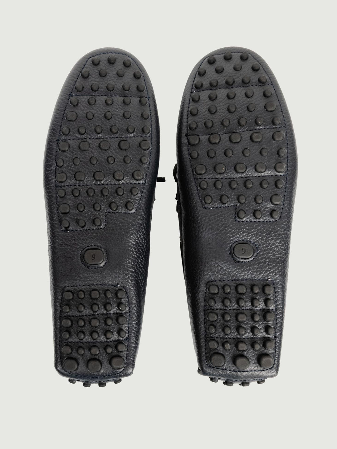 MOCASSINO CON GOMMINI IN PELLE BLU