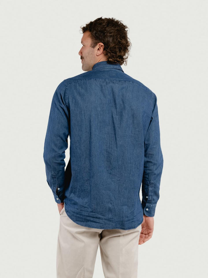 CAMICIA SLIM IN DENIM SCURO DENIM/SLIM SCURO ANDREA MORANDO 
