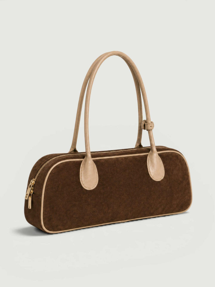 Borsa a spalla Doxie in pelle scamosciata testa di moro DOXIE T.MORO BIMOR 