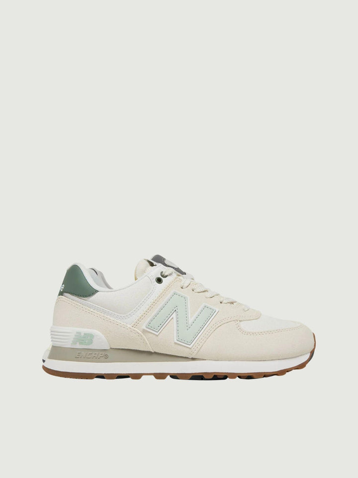 Sneaker 574 con inserti in verde WL574CGR B NEW BALANCE 