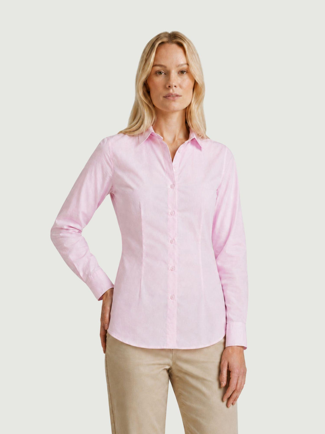Camicia di cotone rosa 538/2 ROSA ANDREA MORANDO 