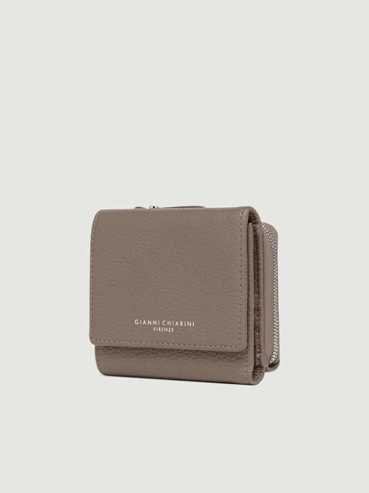 Mini portafoglio in pelle martellata beige 5080 GRN 2077 GIANNI CHIARINI 