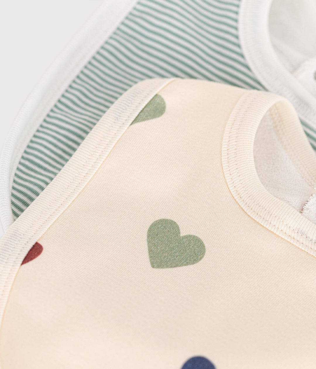 CONFEZIONE DA 2 BAVAGLINI BEBÈ IN COTONE A09SE 03 PETIT BATEAU 