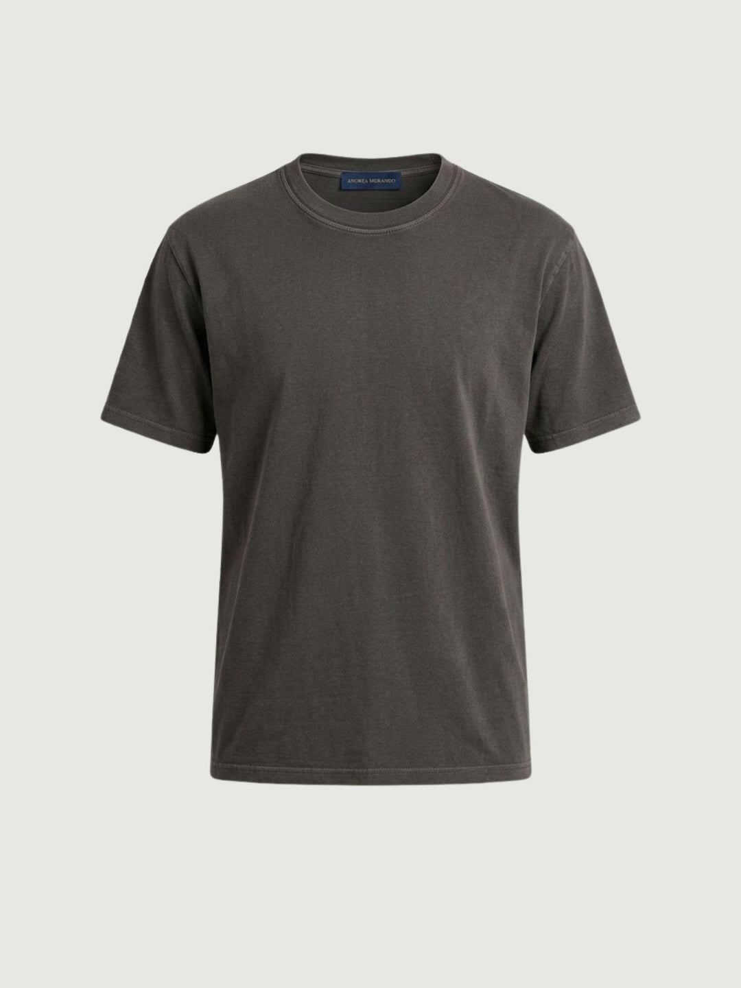 T-shirt in jersey di cotone taupe 5960426 673 ANDREA MORANDO 