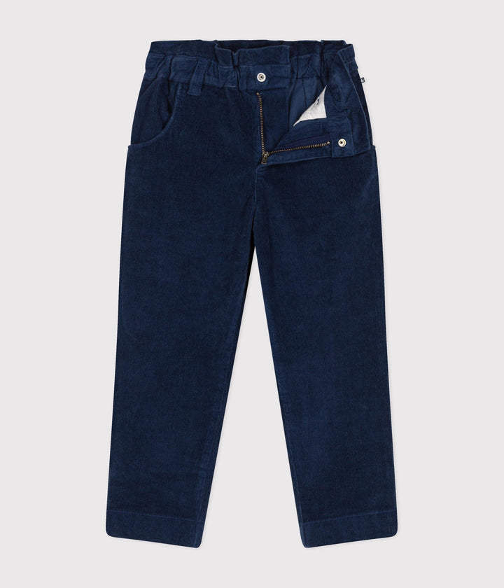 Pantaloni in velluto blu A0B6P 04 PETIT BATEAU 