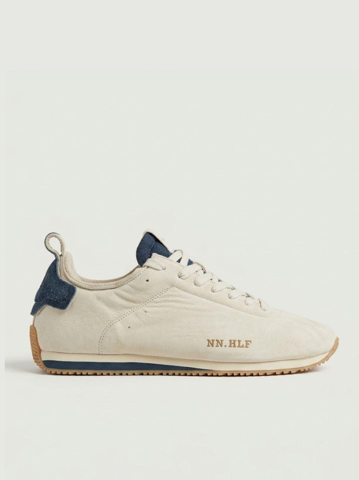 Sneaker Fishkat in pelle bianca con inserti navy FISHKAT OFF WHITE/NAVY NINE AN HALF 