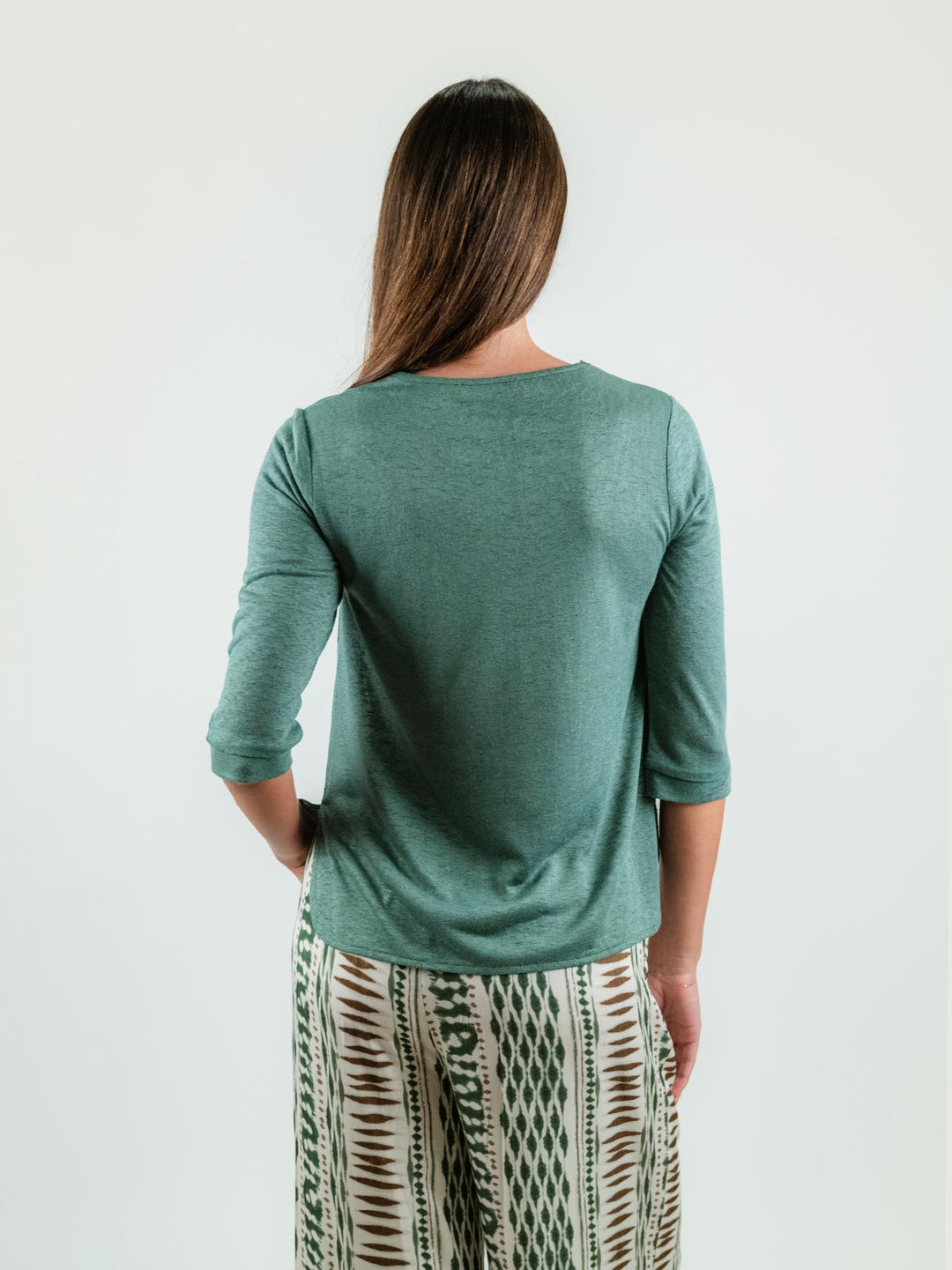 BLUSA IN LINO VERDE
