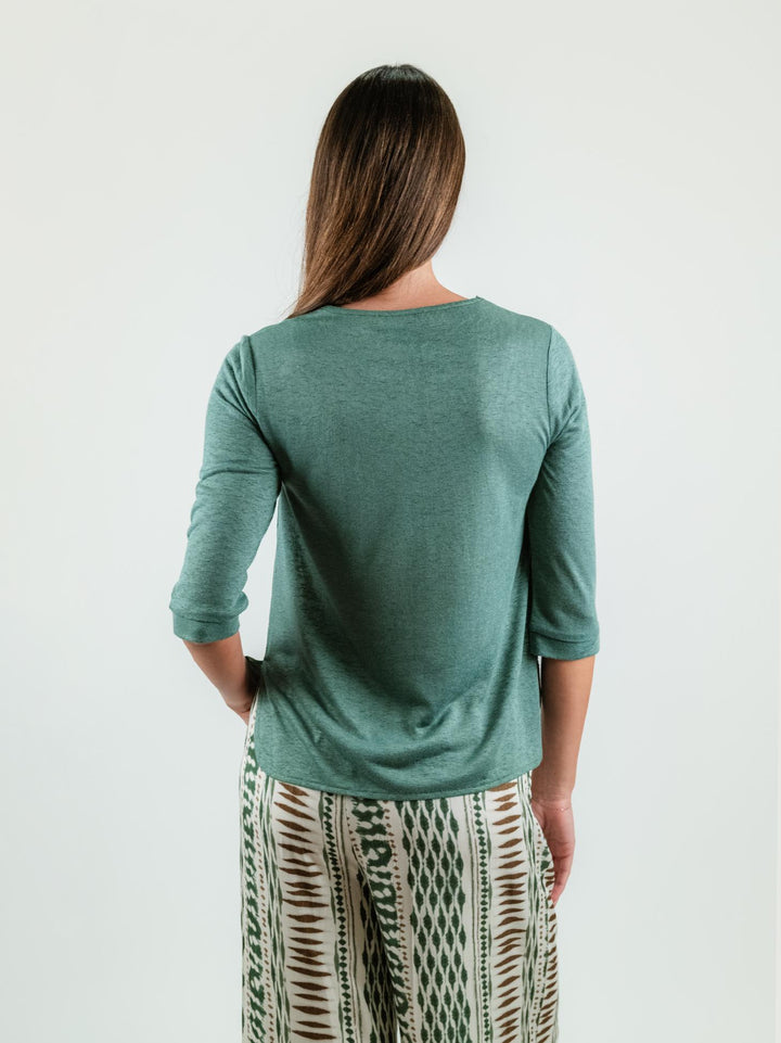 BLUSA IN LINO VERDE
