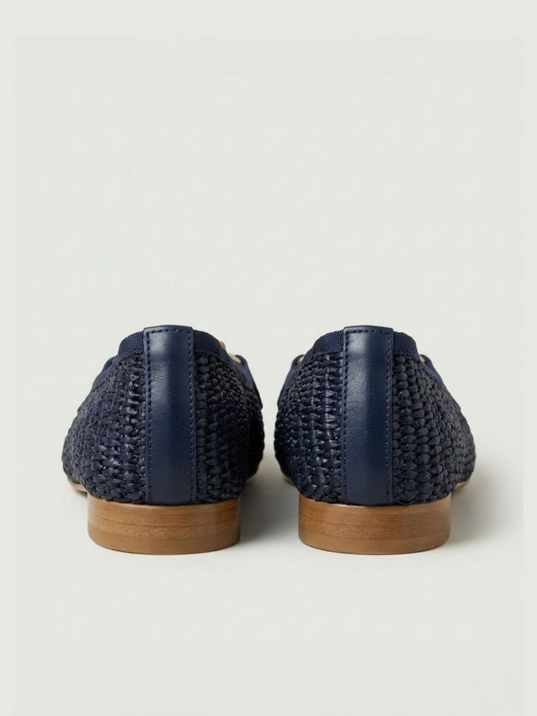 Ballerine rafia blu con dettaglio bambù 487563 134 ANDREA MORANDO 