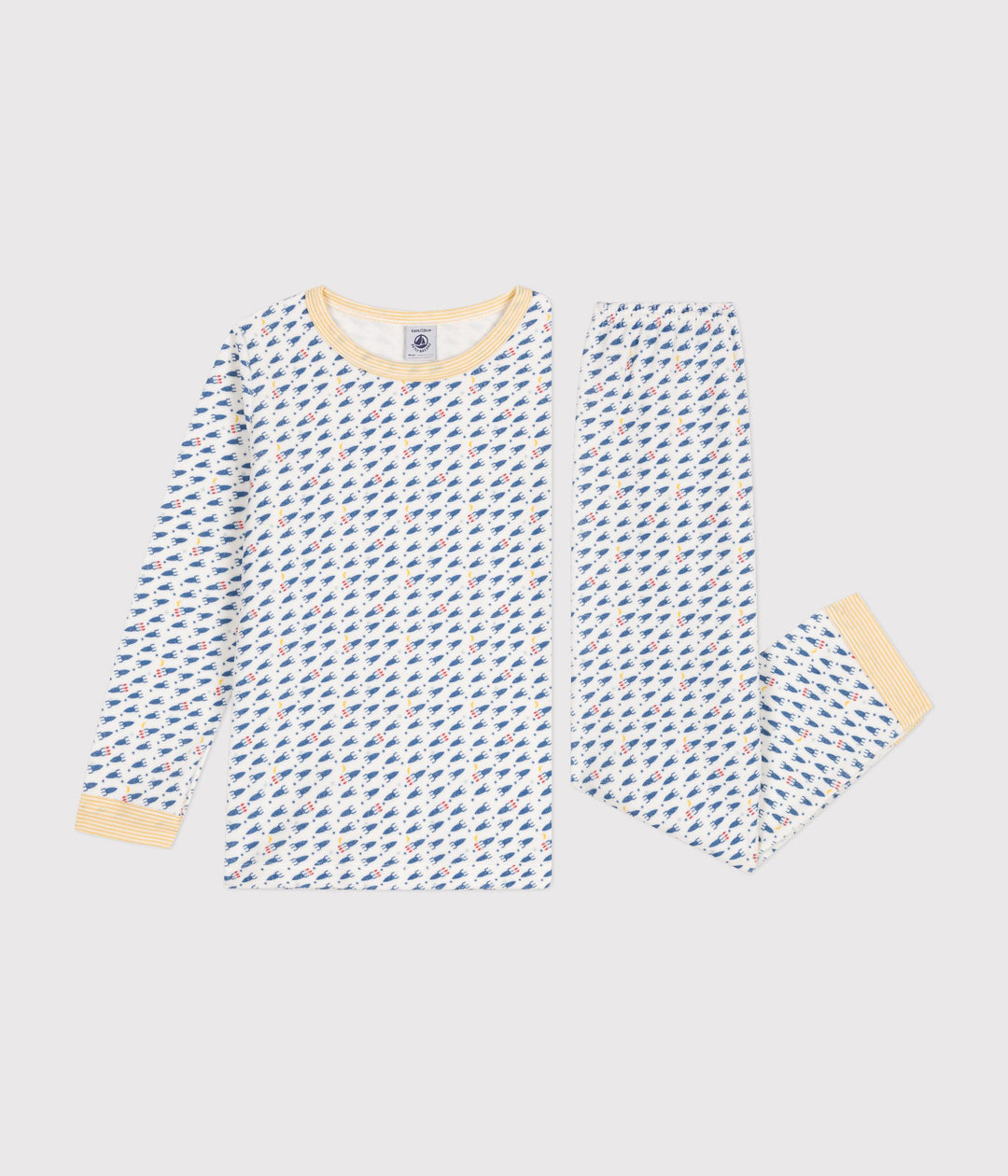 Pigiama in velluto con stampa razzi A0B8D 01 PETIT BATEAU 