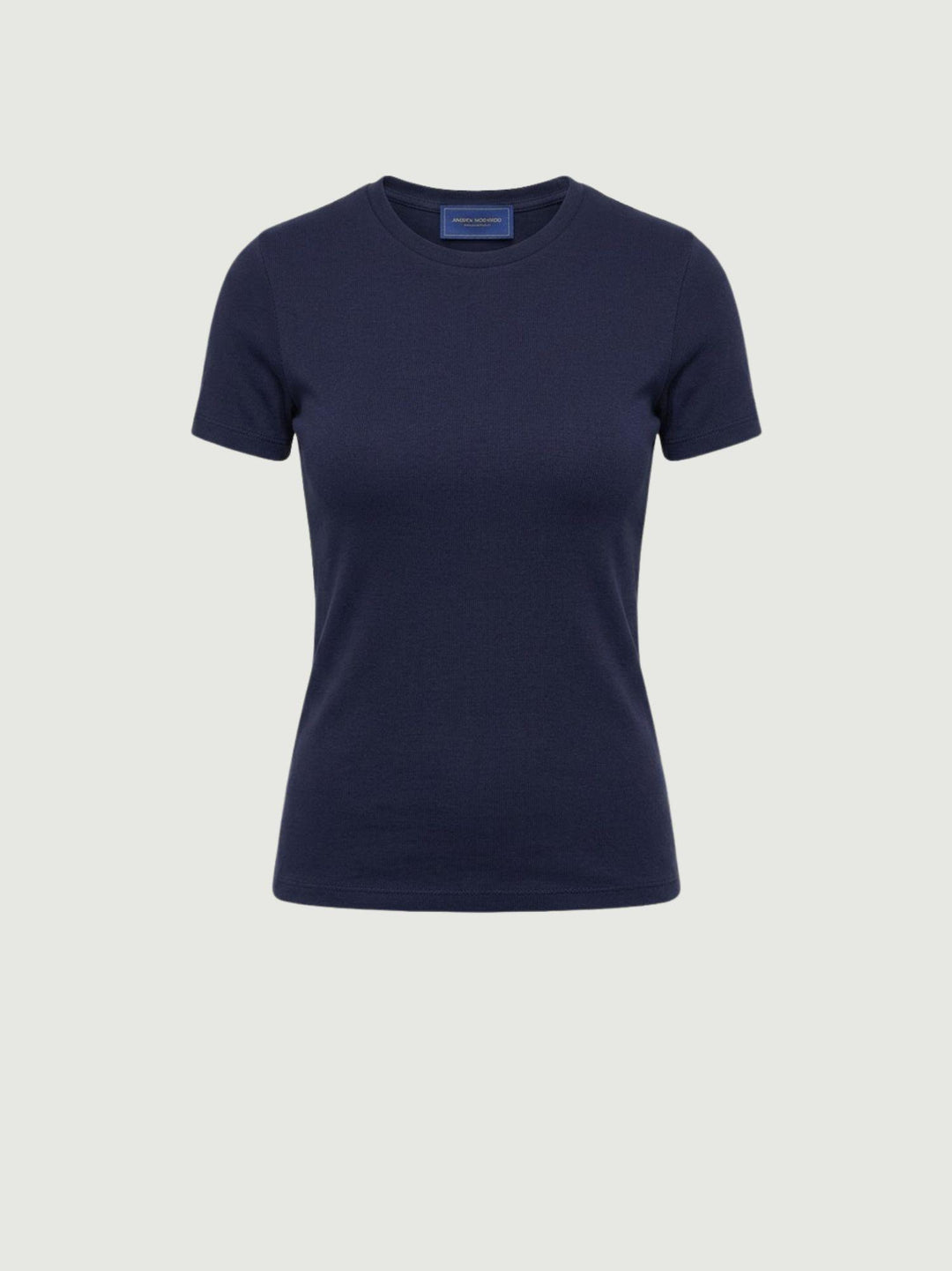 T-shirt girocollo in cotone blu 8157 BLU ANDREA MORANDO 