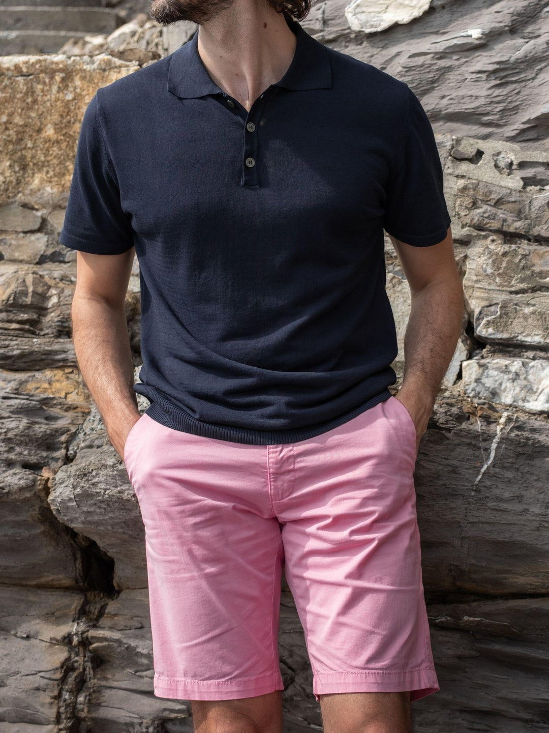 POLO IN JERSEY BLU NAVY