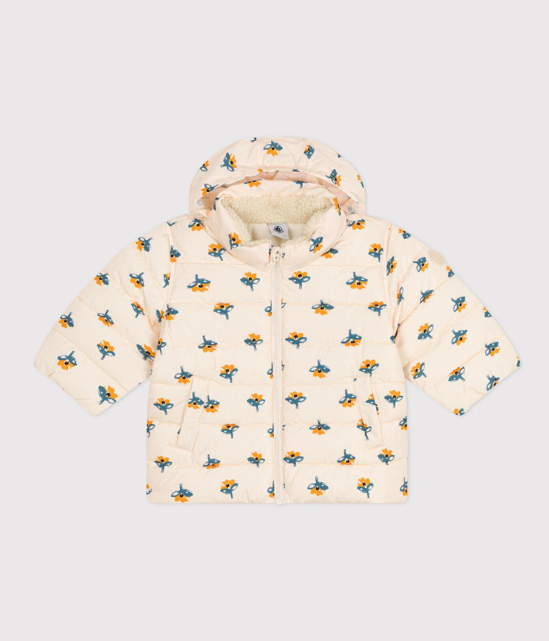 PIUMINO CON STAMPA E CAPPUCCIO RIPIEGABILE A08AU 01 PETIT BATEAU 