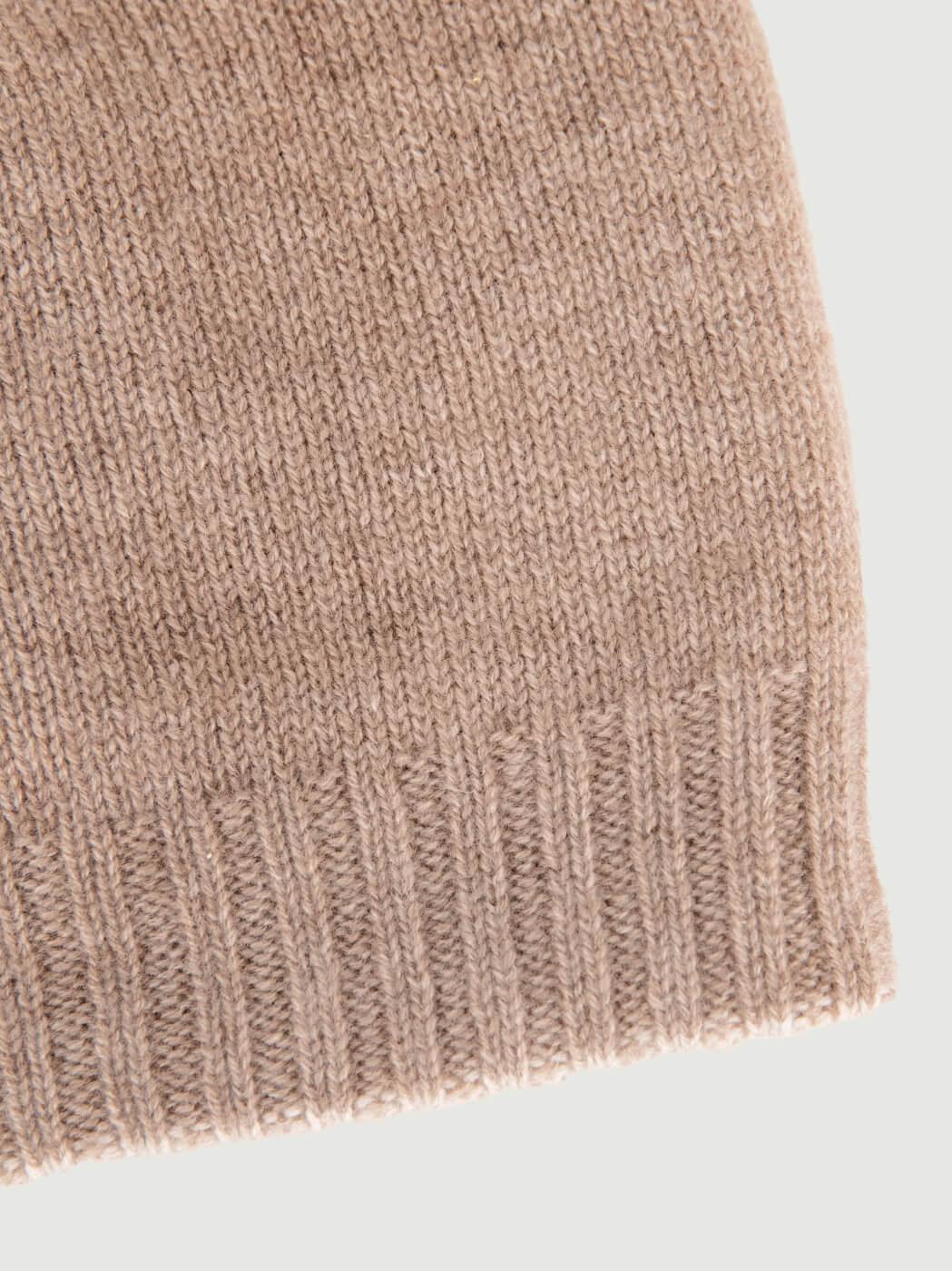 BERRETTO IN CASHMERE BEIGE E PANNA 116 SILVER ANDREA MORANDO 