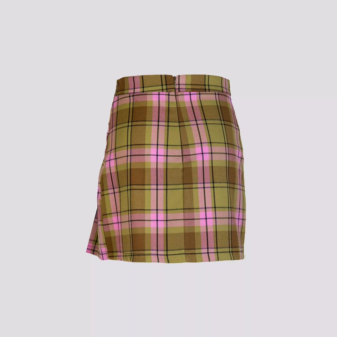 Minigonna mutlicolor in fantasia check - Gonna - Andrea Morando Boutique - 2101223190290