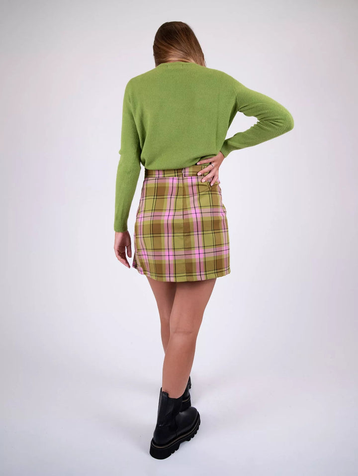 Minigonna mutlicolor in fantasia check - Gonna - Andrea Morando Boutique - 2101223190290