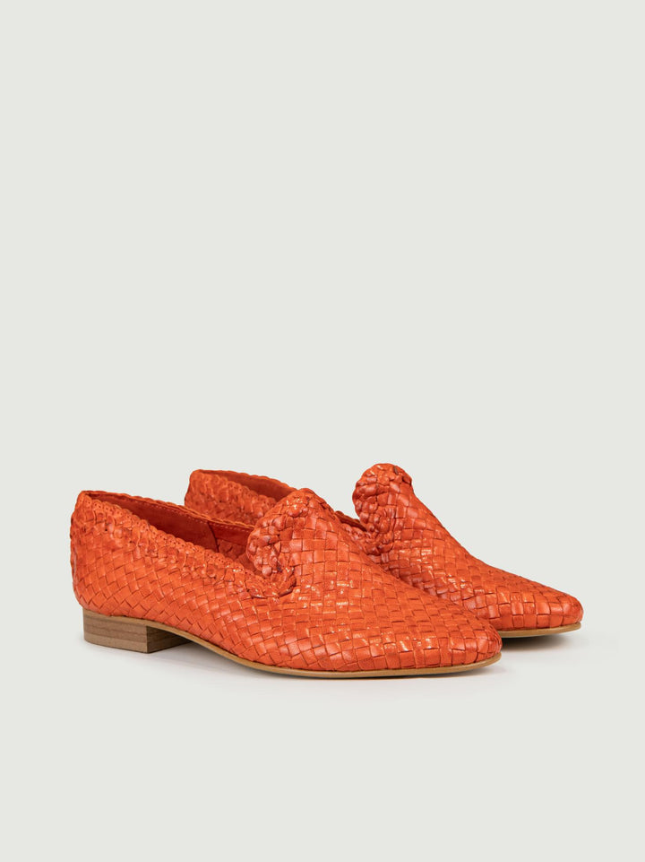 mocassino pelle intreCciata