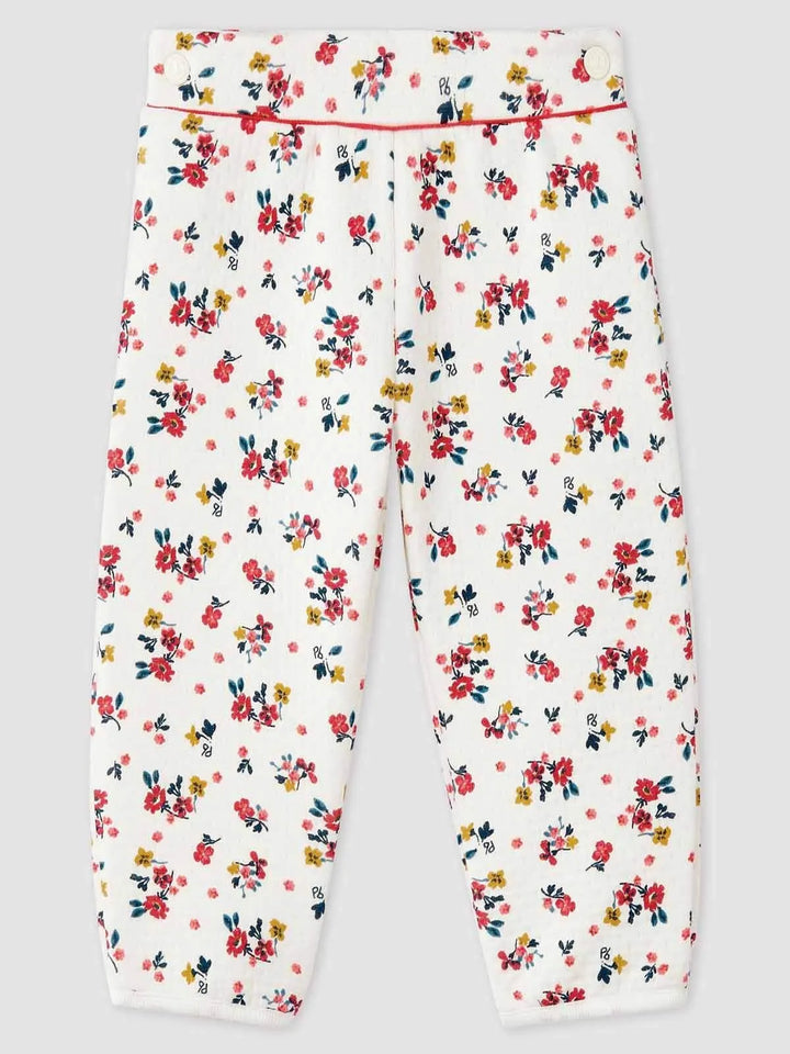 pantaloni in fantasia floreale in tubique