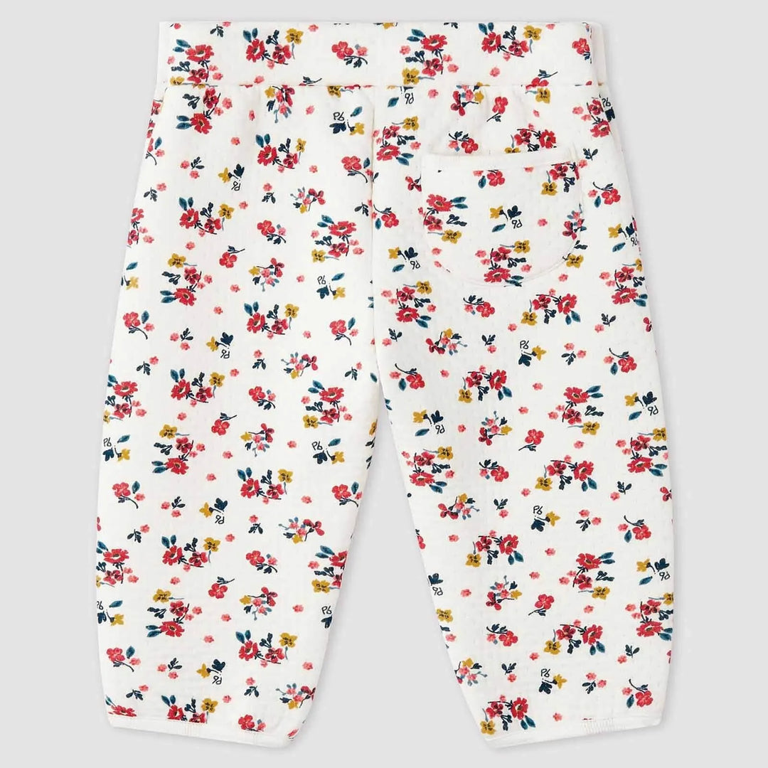 pantaloni in fantasia floreale in tubique
