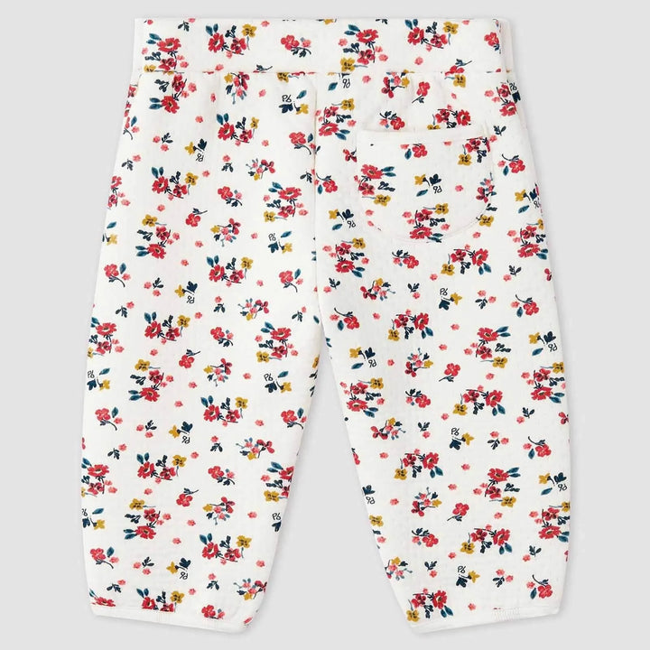 pantaloni in fantasia floreale in tubique