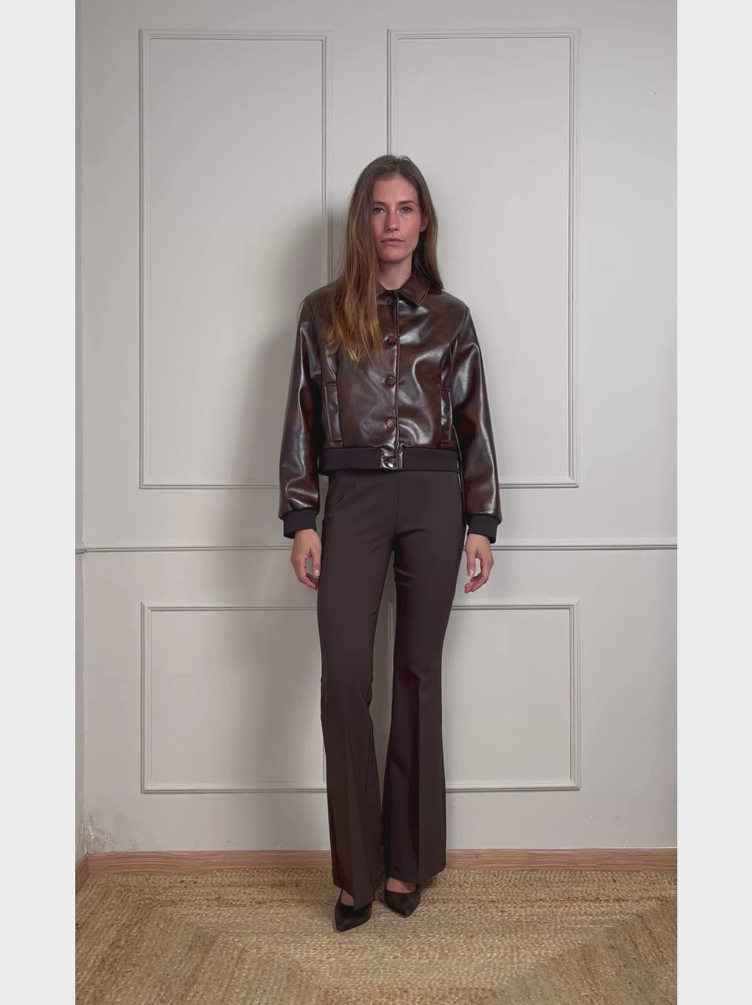 BOMBER IN ECOPELLE MARRONE