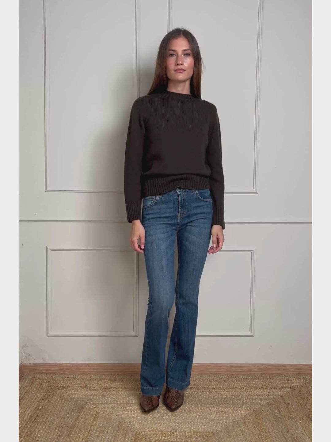 JEANS 5 TASCHE A ZAMPA LAVAGGIO MEDIO