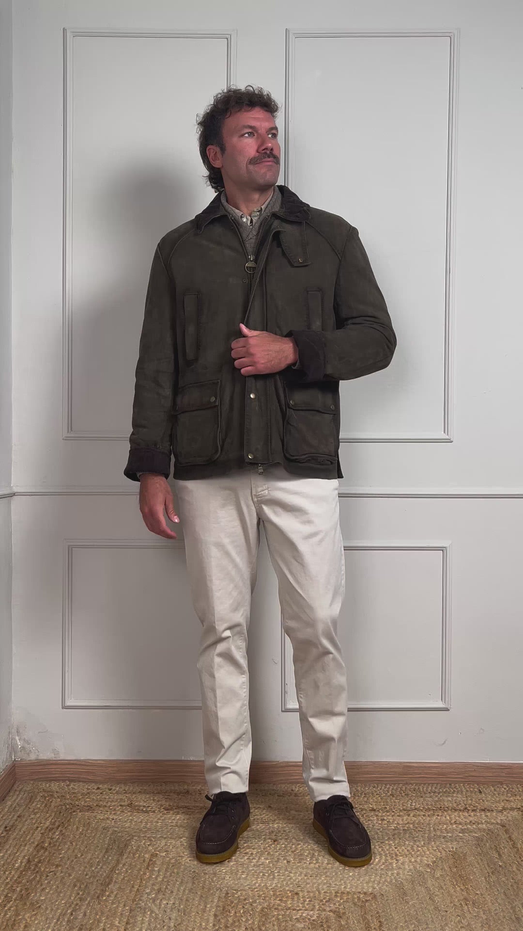 GIACCA PELLE BALMORAL COLOR ALGA