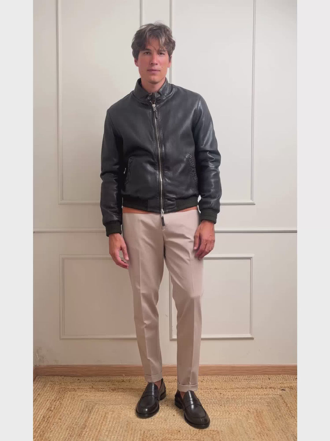 GIACCA EAST VILLAGE IN PELLE TESTA MORO