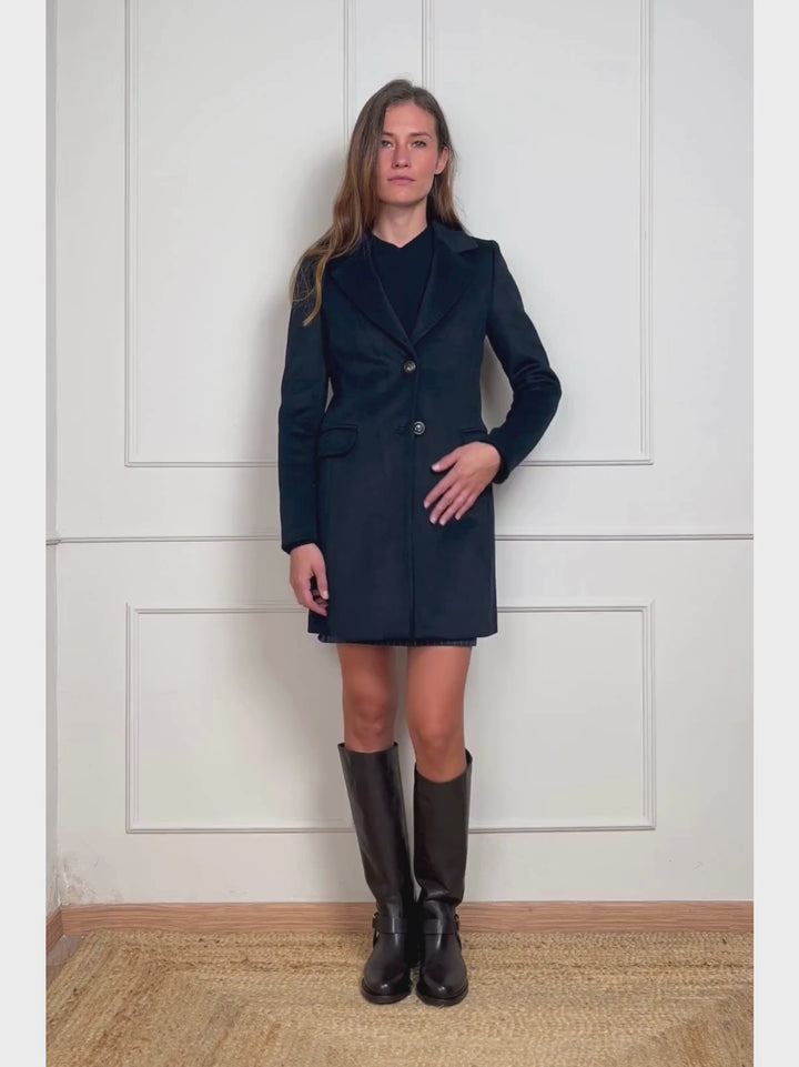 CAPPOTTO MONOPETTO BLU NAVY